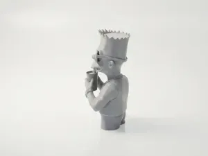 Bart Simpson Bust Cartoon Character 3D Printable