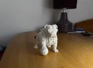Cute Cool Basketball Bulldog Decor 3D Model