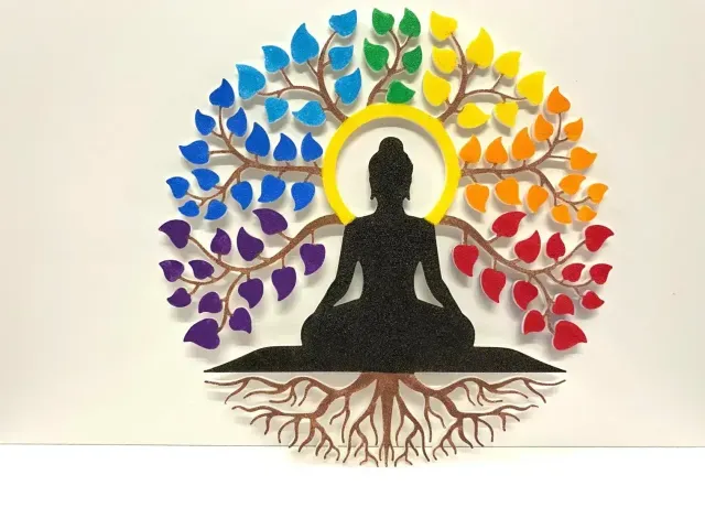 Buddha under the Colored Tree — Image 2 of 5