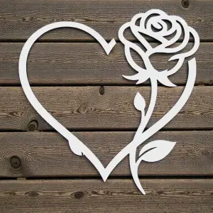 rose coeur