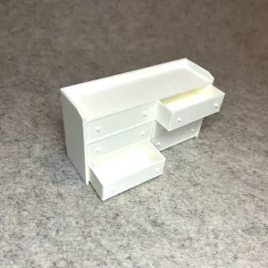 Dollhouse shelf TV bench for miniature house