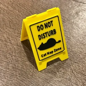 Cat Nap Caution Sign