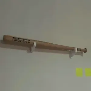 Minimalist Wall-Mounted Baseball Bat Holder