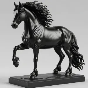 Cavalo imponente de crina larga