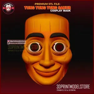 Tung Tung Tung Sahur Mask - Halloween Cosplay - FREE STL