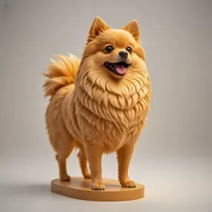 3754 Laughing Pomeranian – Full-Color 3D Model STL