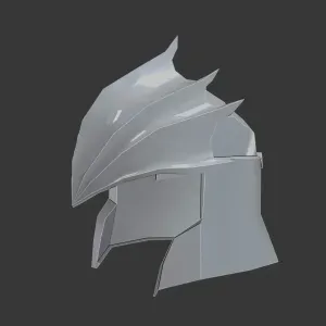 Dark Fantasy Warrior Helmet – Sci-Fi Hybrid Design