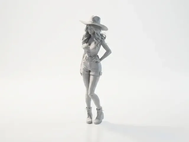 Cowgirl Figurine Western Character 3D Printable — Фото 3 из 4