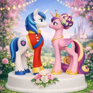 Topper de boda de MLP (Shining armour y Cadance)