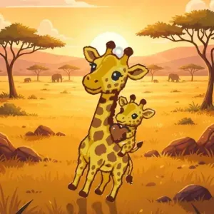 Giraffe and Son: Fathers day keychain