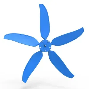 5 Blade Propeller of Drag racing Airboat Scale 1:25