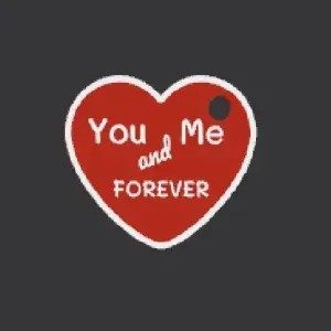 Keychain heart you and me
