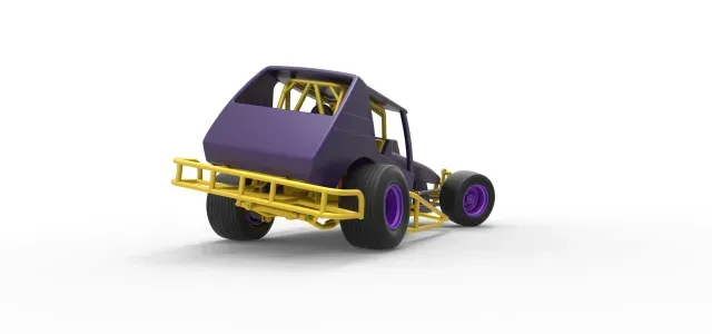 Vintage Northeast Dirt Modified stock car while turning 1:25 — Фото 8 из 9