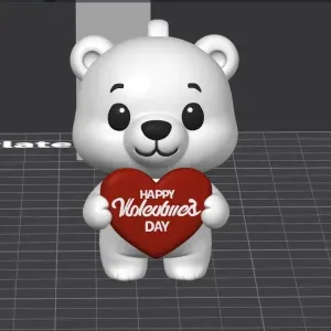 Polar Valentine's Day - Keychain