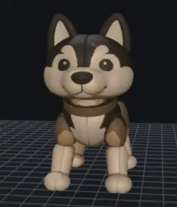 playful pet© series 1 #3 husky flexi toy