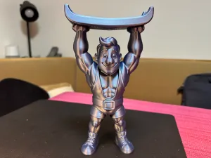 Comic Weightlifter Headphone Stand