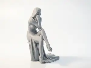 Sat Queen Elegant Female Figurine 3D Printable