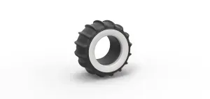 Dune buggy Whitewall rear tire Version 1 Scale 1:25