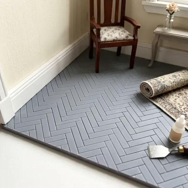 Miniature Dollhouse Floor Tiles-Realistic Flooring 1:12 — Image 5 of 9