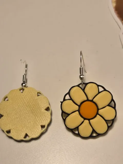 Puffy Daisy Earrings