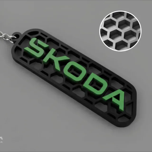 Skoda logo keychian