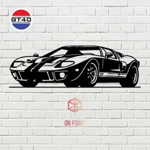 FORD GT40 VINTAGE - 2D WALL ART #1