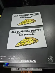 All Toppings Matter Pineapple Pizza sign