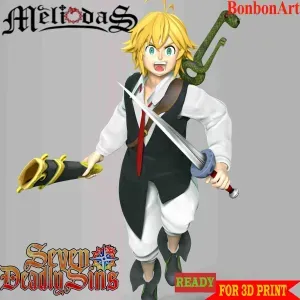 Meliodas figurine of a man holding a sword