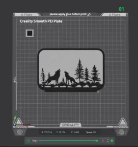 Wolf Forest Line Art Decor – 3D Printable Decoration