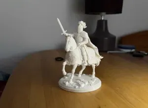 Medieval Knight on Horseback Warrior 3D Model