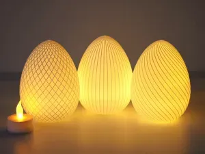 Easter Egg Tealight Lantern Set