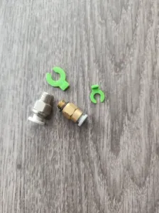pressure clip coupling bowden tube