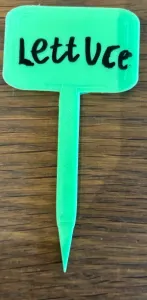 Vegetable garden sign
