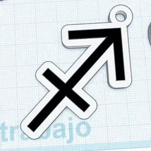 Sagittarius Zodiac Keychain – STL File for 3D Printing