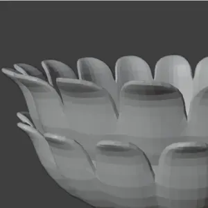 Ornamental Lotus Pedestal Bowl / Pooja Stand