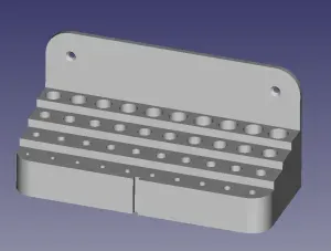 Wall-mounted drill bit holder