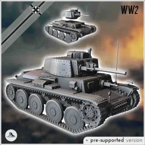 Panzer 38(t) Ausf. G - miniatures tank ww2 flames war bolt a