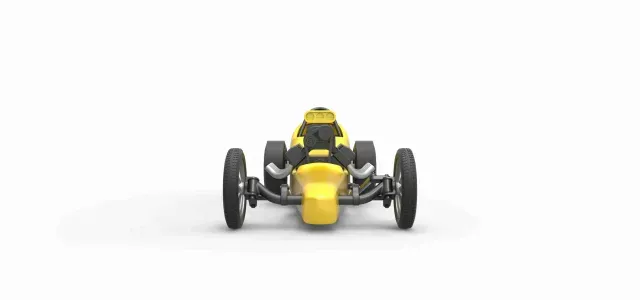 Front engine old school dragster with shell V3 Scale 1:25 — Фото 4 из 9