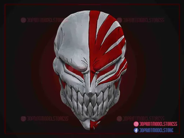 Hollow Mask - Kurosaki Ichigo Bleach Mask - Anime Cosplay — Image 2 of 9