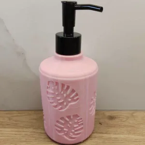 Soap bottle (monstera pattern)