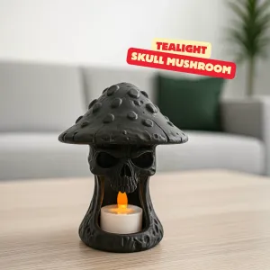 PUMPKIN SKULL MUSHROOM - TEALIGHT / DARK DECOR / HALLOWEEN