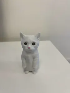 Cute Standing Kitten Figurine / Sad Cat Meme Toy