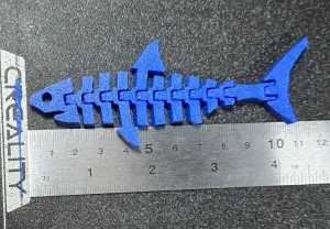 Simple Flexi Shark Fidget Toy & Keychain 1 Color Fast Print