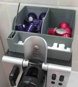 Box für Kapseln, Zucker auf die Nespresso Lattissima EN 680