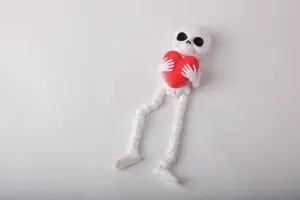 Skeleton Heart Flexi Toy - Articulated Desk Figurine