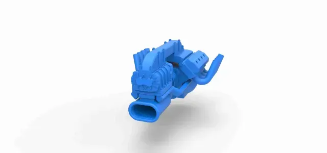 Engine V8 for vintage dragster Version 3 Scale 1:25 — Фото 3 из 9