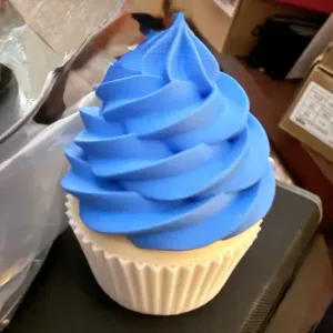 Blue 3D cupcake