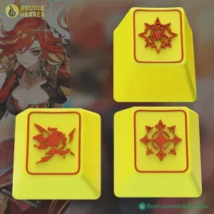 Genshin Impact Mavuika Keycaps – OEM Profile STL Files
