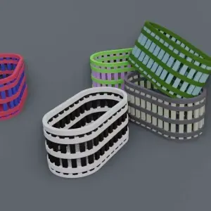 Slatted basket