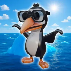 Cool Penguin with Sunglasses 3D Print STL